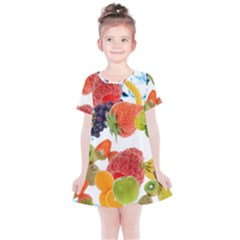 Fruits, Drip, Fruit, Paint, Spring Kids  Simple Cotton Dress