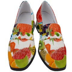 Fruits, Drip, Fruit, Paint, Spring Women s Chunky Heel Loafers