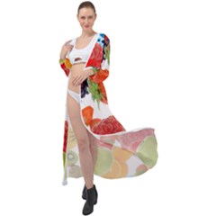 Fruits, Drip, Fruit, Paint, Spring Maxi Chiffon Beach Wrap by kyorashop23