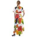 Fruits, Drip, Fruit, Paint, Spring Front Wrap High Low Dress View2