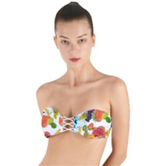 Fruits, Drip, Fruit, Paint, Spring Twist Bandeau Bikini Top by kyorashop23