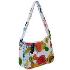 Fruits, Drip, Fruit, Paint, Spring Zip Up Shoulder Bag