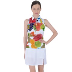 Fruits, Drip, Fruit, Paint, Spring Women s Sleeveless Polo T-shirt