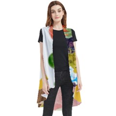 Fruits, Drip, Fruit, Paint, Spring Sleeveless Chiffon Waistcoat Shirt