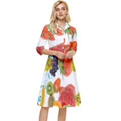 Fruits, Drip, Fruit, Paint, Spring Classy Knee Length Dress