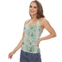 Green Christmas Trees, Cute, Doodle Basic Halter Top View2