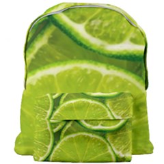 Lime Slices Close Up, Fresh, Fruit, Green Lemon Giant Full Print Backpack by kyorashop23