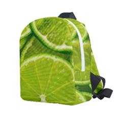 Lime Slices Close Up, Fresh, Fruit, Green Lemon Kids  Age 2-4 Lightweight Preschool Backpack by kyorashop23