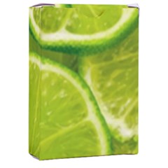 Lime Slices Close Up, Fresh, Fruit, Green Lemon Playing Cards Single Design (rectangle) With Custom Box