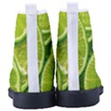 Lime Slices Close Up, Fresh, Fruit, Green Lemon Men s High-Top Canvas Sneakers View4