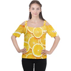 Oranges, Orange, Fruits Cutout Shoulder T-shirt