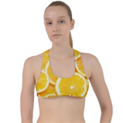 Oranges, Orange, Fruits Criss Cross Racerback Sports Bra