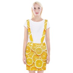 Oranges, Orange, Fruits Braces Suspender Skirt