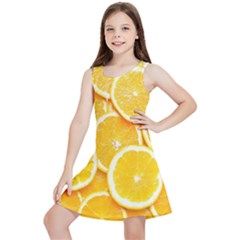 Oranges, Orange, Fruits Kids  Lightweight Sleeveless Dress