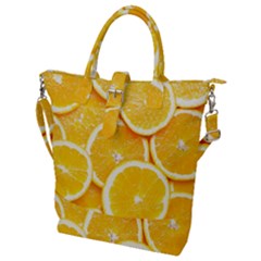 Oranges, Orange, Fruits Buckle Top Tote Bag