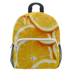 Oranges, Orange, Fruits Kids  Age 5-10 Lightweight School Backpack With Side Pockets