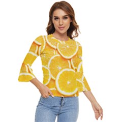 Oranges, Orange, Fruits Bell Sleeve Top