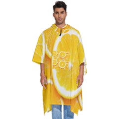 Oranges, Orange, Fruits Men s Hooded Rain Ponchos by kyorashop23