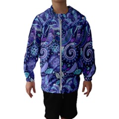 Patterns, Doodles, Pattern, Colorful Kids  Hooded Windbreaker