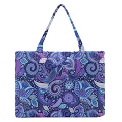 Patterns, Doodles, Pattern, Colorful Zipper Medium Tote Bag by kyorashop23