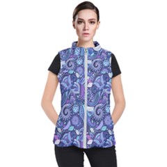 Patterns, Doodles, Pattern, Colorful Women s Puffer Vest