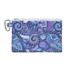 Patterns, Doodles, Pattern, Colorful Canvas Cosmetic Bag (medium)