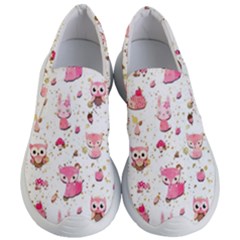 Pink Woodland Animals, Koteto Women s Lightweight Slip Ons