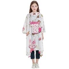 Pink Woodland Animals, Koteto Kids  Hooded Rain Ponchos