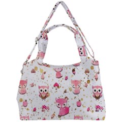 Pink Woodland Animals, Koteto Double Compartment Shoulder Bag