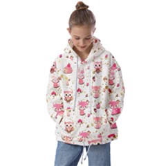 Pink Woodland Animals, Koteto Kids  Oversized Hoodie