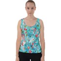 Snowy Winter Foliage, Adoxali, Christmas, Berry, Blue Velvet Tank Top View1