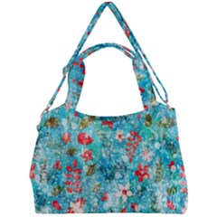 Snowy Winter Foliage, Adoxali, Christmas, Berry, Blue Double Compartment Shoulder Bag