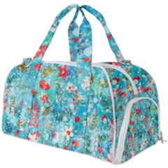 Snowy Winter Foliage, Adoxali, Christmas, Berry, Blue Burner Gym Duffle Bag