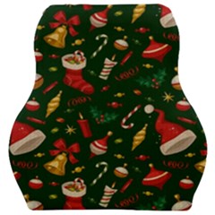 Texture, Pattern, Red, Craciun, Christmas, Hat, Santa, Green Car Seat Velour Cushion 