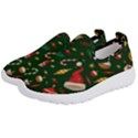 Texture, Pattern, Red, Craciun, Christmas, Hat, Santa, Green Kids  Slip On Sneakers View2