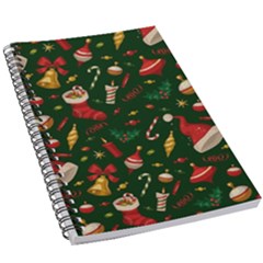 Texture, Pattern, Red, Craciun, Christmas, Hat, Santa, Green 5 5  X 8 5  Notebook