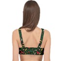 Texture, Pattern, Red, Craciun, Christmas, Hat, Santa, Green Cage Up Bikini Top View2