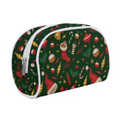 Texture, Pattern, Red, Craciun, Christmas, Hat, Santa, Green Make Up Case (small)