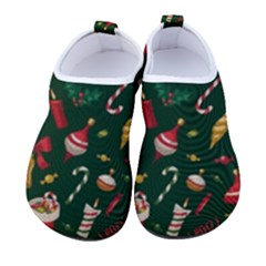 Texture, Pattern, Red, Craciun, Christmas, Hat, Santa, Green Women s Sock-style Water Shoes