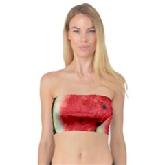 Watermelon, Fruit, Green, Red Bandeau Top