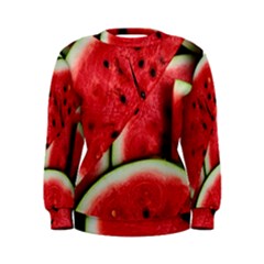 Watermelon, Fruit, Green, Red Women s Sweatshirt