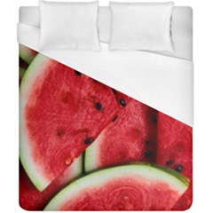 Watermelon, Fruit, Green, Red Duvet Cover (california King Size) by kyorashop23