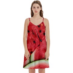 Watermelon, Fruit, Green, Red Mini Camis Dress With Pockets by kyorashop23