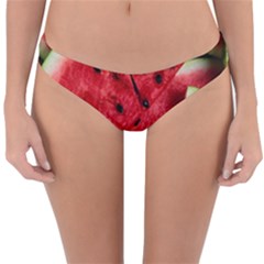 Watermelon, Fruit, Green, Red Reversible Hipster Bikini Bottoms by kyorashop23