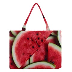 Watermelon, Fruit, Green, Red Medium Tote Bag by kyorashop23