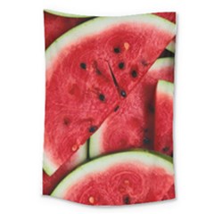 Watermelon, Fruit, Green, Red Large Tapestry