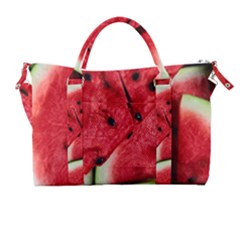 Watermelon, Fruit, Green, Red Carry-on Travel Shoulder Bag by kyorashop23