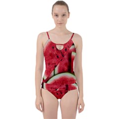 Watermelon, Fruit, Green, Red Cut Out Top Tankini Set by kyorashop23