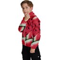 Watermelon, Fruit, Green, Red Kids  High Neck Windbreaker View2