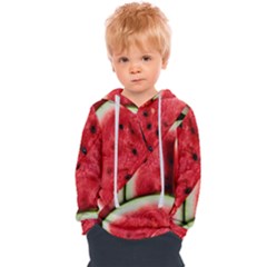 Watermelon, Fruit, Green, Red Kids  Overhead Hoodie